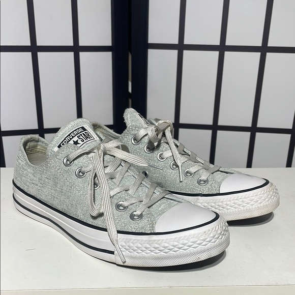 Converse Womens Chuck Taylor® All Star® Sparkle Knit Ox Polar Blue - Picture 2 of 7